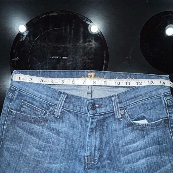 7 for All Mankind straight leg denim blue medium wash women’s jeans size‎ 28 - Picture 7 of 11